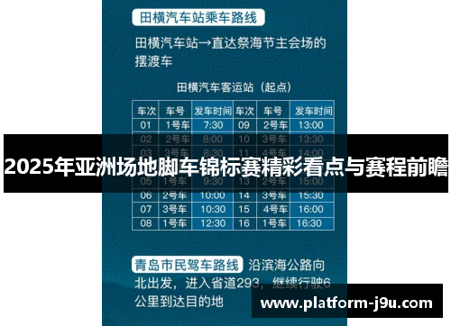 2025年亚洲场地脚车锦标赛精彩看点与赛程前瞻